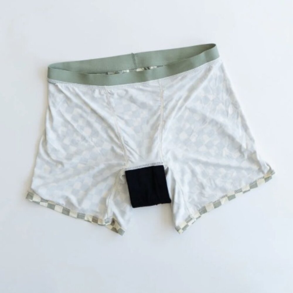 NWT - Monthly Period Underwear Boxer Brief, Matcha Checker | Multiple Sizes - Picture 4 of 9